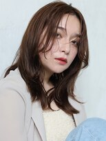 アース 三木店(HAIR & MAKE EARTH)&nbsp;韓国風エギョモリ★くびれ外ハネミディ大人可愛い小顔20代30代
