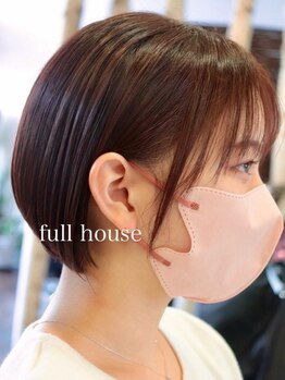 フルハウス (Full house HAIR DESIGN)の写真/ハイクオリティな”小顔補正立体カット”で、お顔はもちろん首回りまでも綺麗に魅せるスタイルをお届け◎
