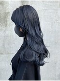 【泓田】大人かわいい黒髪ブルーブラックレイヤーカット