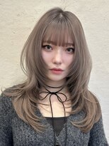 アンカーバイナチュラル(anchor by natural)&nbsp;韓国風/レイヤー/小顔/前髪カット/髪質改善/グレージュ/透明感