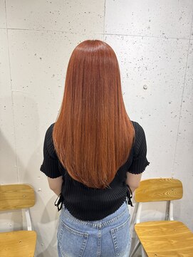アジールヘア 北千住駅西口店(agir hair) オレンジカラー 暖色カラー Tokyo salon kitasenjyu