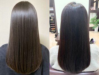 ヴァンティアン 東所沢店(Vingt et un)の写真/乾燥によるパサつきや癖毛のお悩みを解決◇艶髪キープで理想のストレートに!!前髪などのポイント縮毛も◎