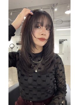 ミヨン 京都烏丸店(miyon) 【miyon】韓国レイヤーカット×暗髪カラー×髪質改善