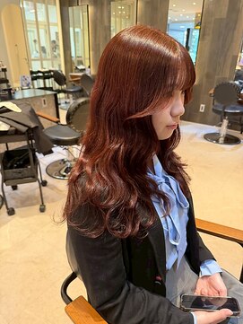 インク サカエ(inq sakae) 艶髪/透明感カラー/ローズブラウン/レイヤーカット