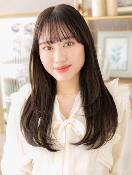 カバーヘア ブリス 大宮西口(COVER HAIR bliss) レイヤーカット/ダークアッシュ/透明感カラー/暗髪/ストレートg