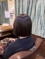 美容室 ブラウン(Brown)&nbsp;髪質改善でサラ艶切りっぱなしボブ