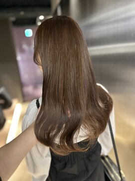 ペレ 原宿(PELE) ダークパープルナチュラルショート夏のヘアアレンジ原宿
