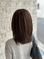フラット 千葉(Flat.)&nbsp;艶感ブラウン×まとまりミディアム【千葉】