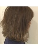 前下がりぱっつんボブ × グラデーション  カーキアッシュ