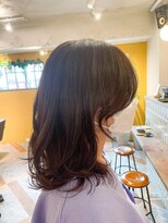 ムーン(moon) 11月#ロングヘア#グレージュカラー#ボブウルフ#黒ココアベージュ