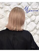 モアナ バイ ヘッドライト 沖縄豊見城店(Moana by HEADLIGHT)&nbsp;Moana【豊見城】#成人式カラー#ミニボブ#ミルクティー