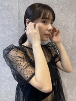 アース 三軒茶屋店(HAIR&MAKE EARTH) 三軒茶屋_レディース_セミロング_ヘアアレンジ_タイト_ポニー