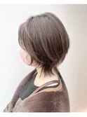 イメチェン/艶髪/ダークアッシュ/大人ミディアム/透明感ボブ