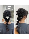 編みおろしヘアアレンジ