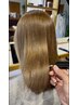 【高濃度水素付】カット+Wカラー+質感再整5ステップTR　￥22,000