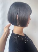 【morio原宿】丸みボブ 黒髪 耳かけ