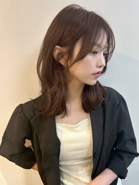 ユーフォリア 青山(Euphoria) ブリーチなし秋色カラーオリーブカラーミディアムレイヤー