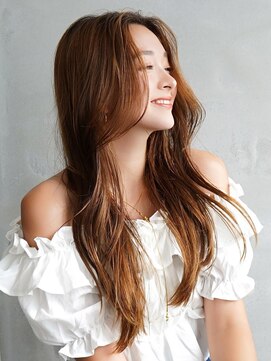 ラフィス ヘアー フォンテ 松山銀天街店(La fith hair fonte) 【La fith】キャラメルブラウン×ゆるふわロング