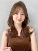 大人可愛い前髪イメチェンデジタルパーマ艶感似合わせカット