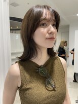 エアー 青山(AIR) 外ハネボブ/オリーブベージュ