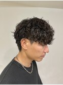 メンズマッシュウルフシャドウパーマメンズパーマ