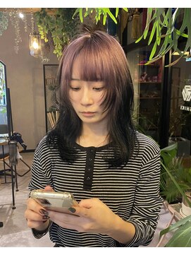 シキ(SHIKI) pink gray × black