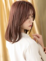 カバーヘア ブリス 志木南口駅前店(COVER HAIR bliss)&nbsp;シースルーバングボルドーカラーくびれミディアムX志木30代40代