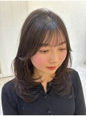 ミディアムレイヤー、顔周りレイヤー、レイヤースタイル