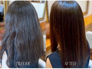 ハッチヘアー(Hacchi hair)の写真/髪の悩み、年齢のせいにしない。根本原因を見極める施術で、うるおいとツヤを与える。効果を実感する髪体験