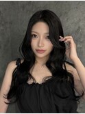 シアーブラック×レイヤーカット/１０代20代透明感カラー