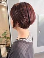 ネス ヘアメゾン アシヤ(ness HAIR MAISON ASHIYA)&nbsp;丸みショートボブ×艶ブラウン【芦屋川/芦屋/苦楽園/夙川】