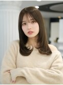 ハッシュカット顔まわりレイヤー顔周りレイヤー韓国風前髪