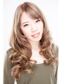 ベージュカラー・外国人風ランダムカール☆品川HAIR COUTRE MIYO