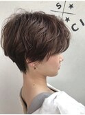 ハンサムショート×ラベージュ