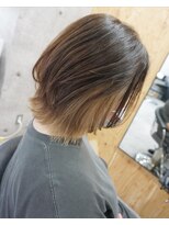 ヘアテリア リュウ 大塚(hair teria ryu) ウルフボブ×インナーベージュ×表面ストレート