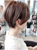 メルティカラーセクシーミディホワイトクレージュ外ハネボブ田邊