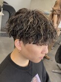 緩め波巻きパーマツイストスパイラルメンズメッシュマッシュ渋谷