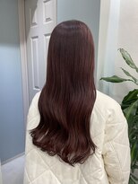 トゥーリ 薬院店(tuuli)&nbsp;tuuli miyu チェリーレッドロング/韓国風ヘア/ワンホンヘア