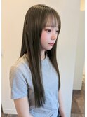 オリーブベージュ髪質再整カラー