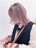 ダブルカラー/グラデーションカラー/ピンクアッシュ