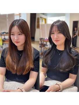 キートスバイガーランド (Kiitos by Garland) 韓国くびれヘア赤み消し透明感ニュアンスカラーグレージュカラー