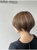 大人ショート×ナチュラルブラウン