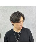 センターパート、マッシュウルフ、シルバーグレージュ