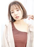 シースルーバングナチュラルボブ☆マロンベージュ