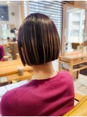 切りっぱなしボブ/シャドールーツ/ハイライト/武蔵小杉/新丸子