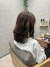 白髪染め可）カット+地肌にやさしいフルカラー+髪質改善トリートメント