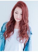スパイラルパーマ×チェリーピンク