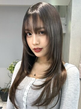 ヴェイン 渋谷(vain) 赤み消しブラウンレイヤーカット秋カラー20代ヘア