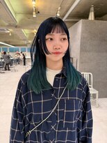 ダブ アオヤマ(DaB AOYAMA)&nbsp;グラデーションカラー顔まわりカット姫カットデザインカット
