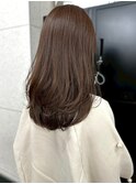 オリーブグレージュカラー 透明感カラー レイヤーカット 艶髪